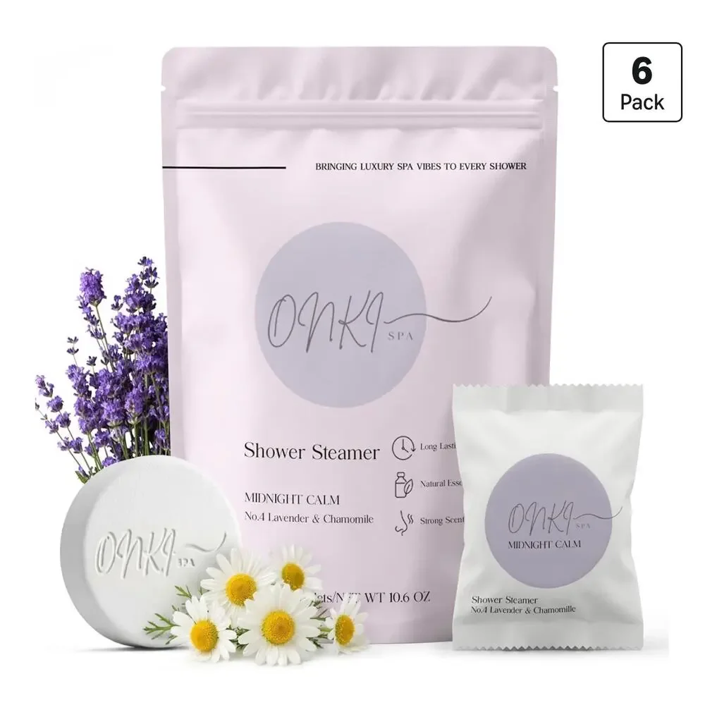 ONKA Spa Lavender Chamomile Shower Steamers 6 Pack Aromatherapy